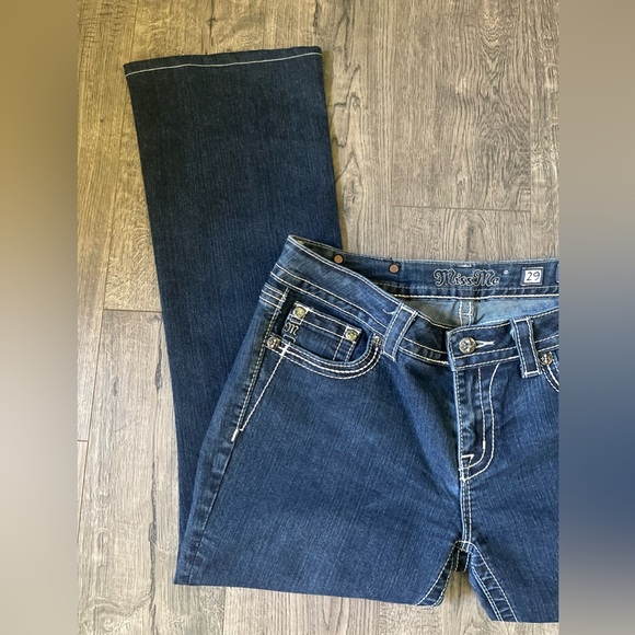 Miss Me Dark Blue Easy Boot Jeans, Size 29 - Picture 3 of 7